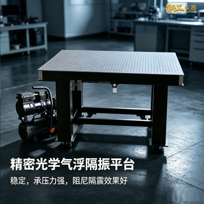 自水平精密光学气浮隔振平台PTC系列蜂窝芯面包板工作台自水平气囊隔震实验平台